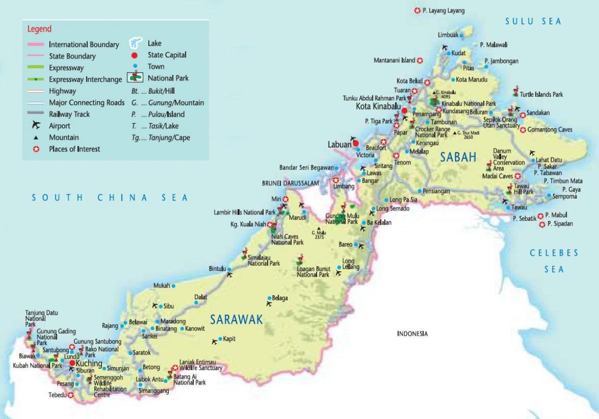 Дарожная карта полуостровной Малайзіі