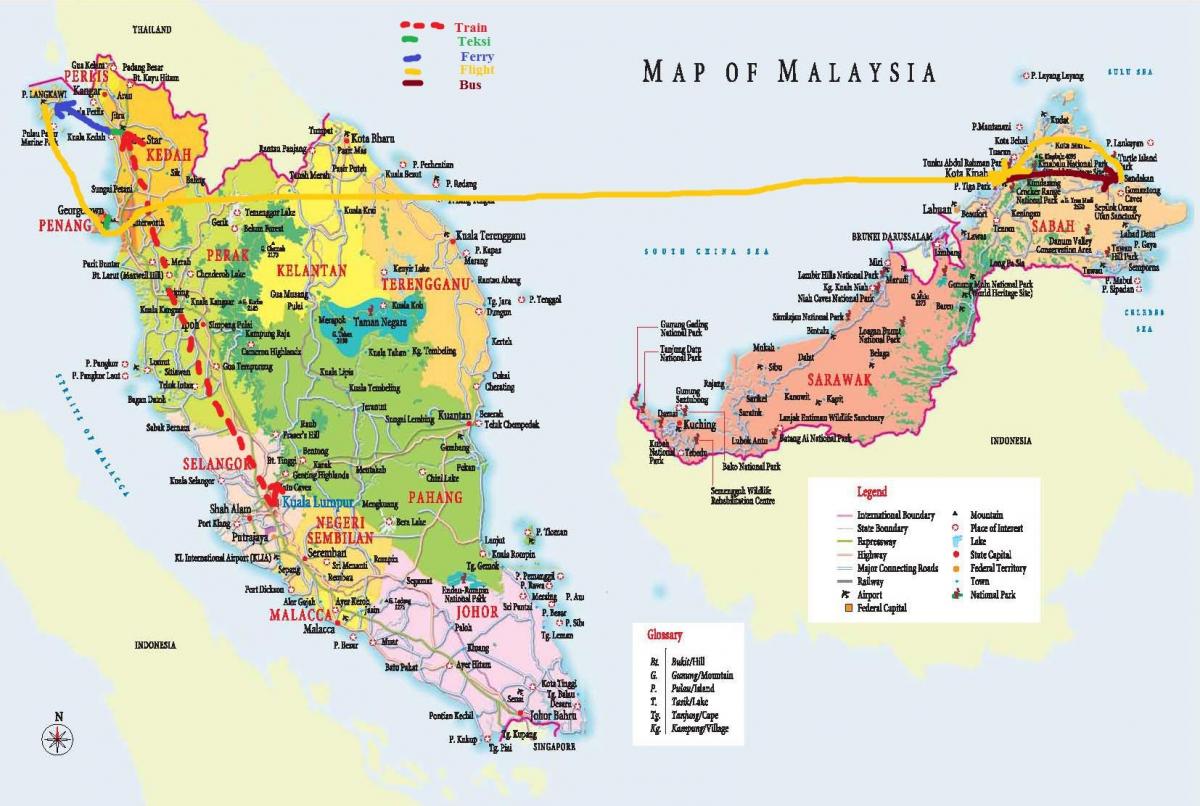 Малайзія карта HD