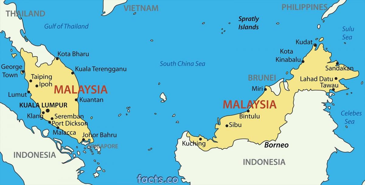карта Малайзіі
