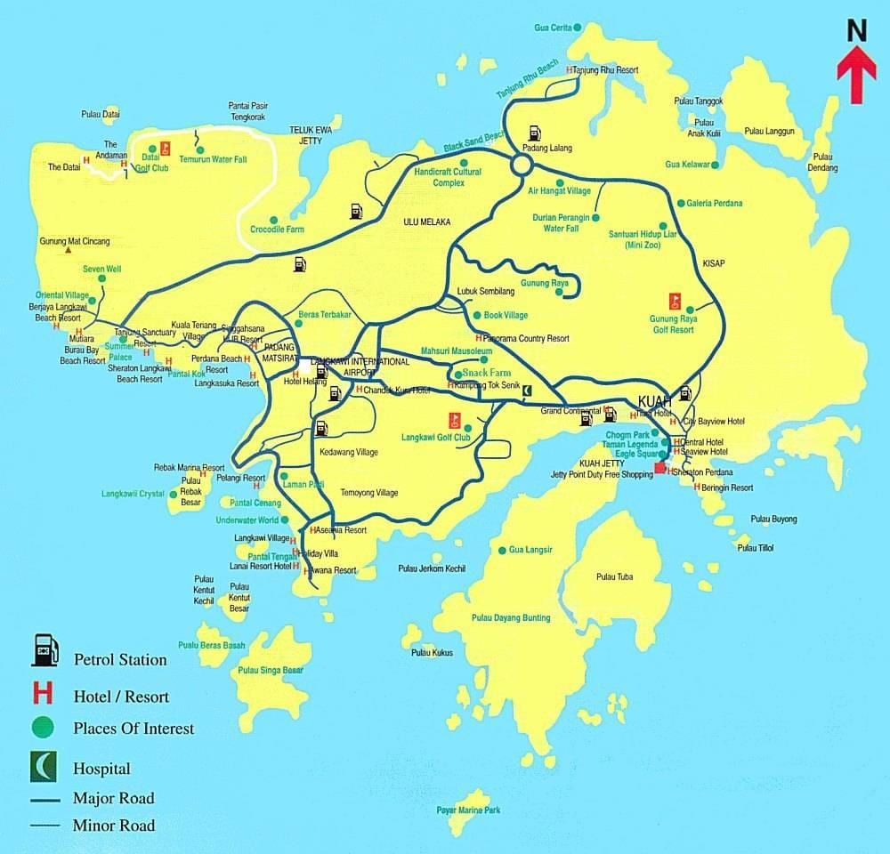 карта Малайзія і Лангкави