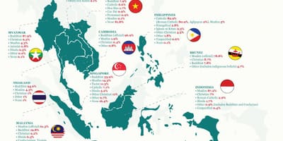 Карта Малайзіі рэлігія