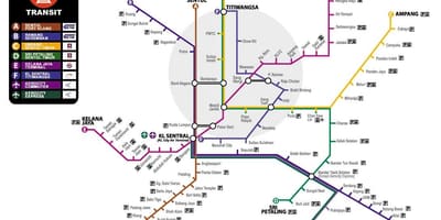 Карта транспарту Малайзіі